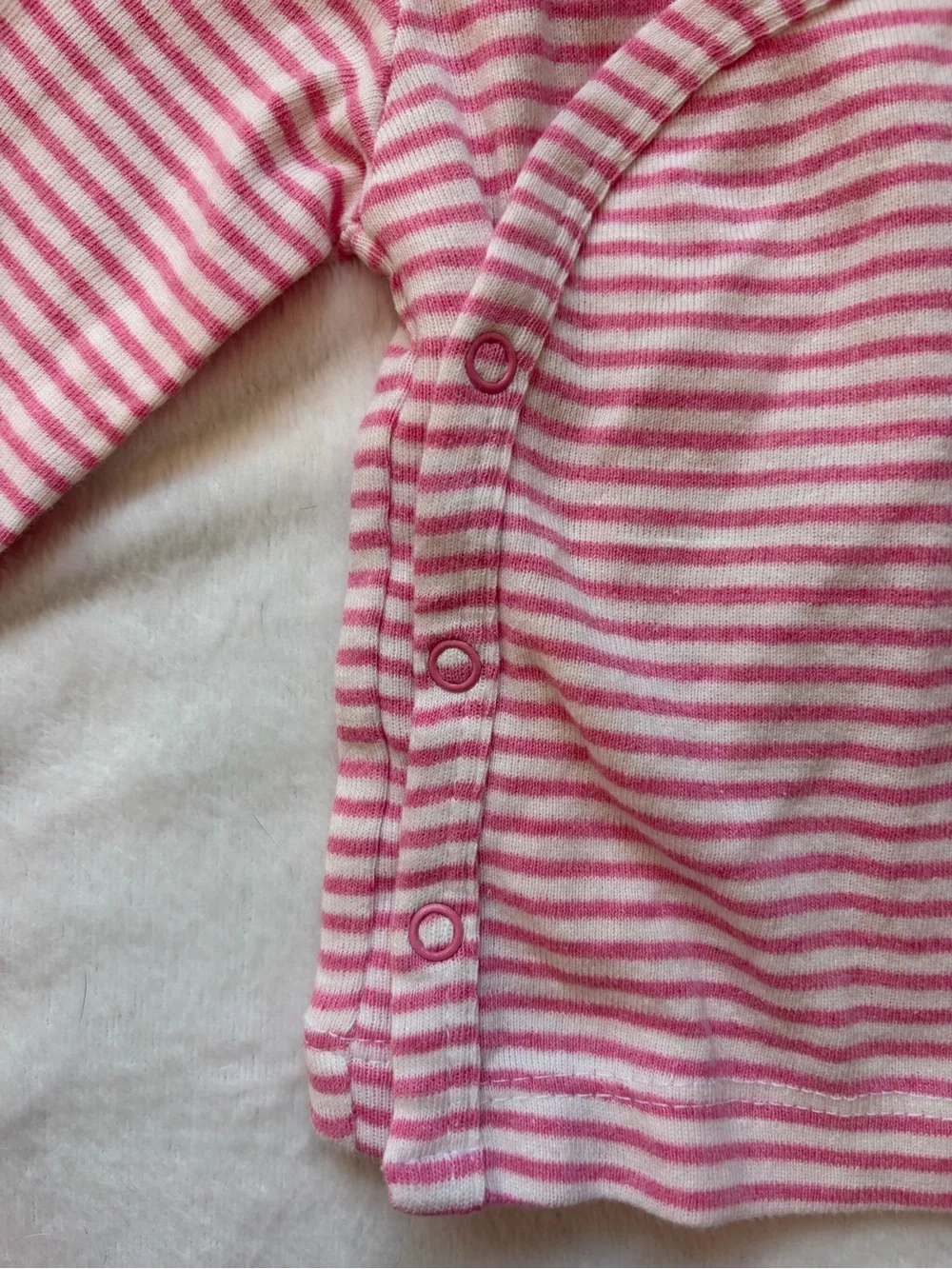 Koalababy Pink and White Striped Pajama Set with beanie